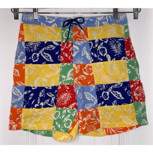 POLO RALPH LAUREN Traveler Floral Patchwork Classic Fit Swim Shorts 36 - Picture 1 of 8